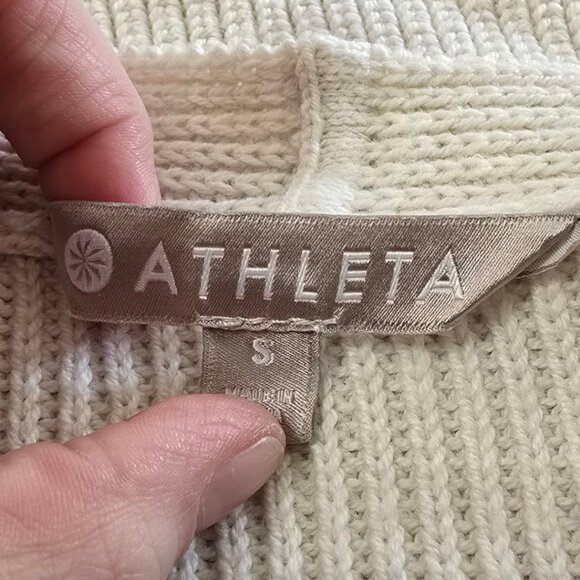 Athleta Switchback Pullover Sweater In Moonlight Heather Sz S - Picture 8 of 11